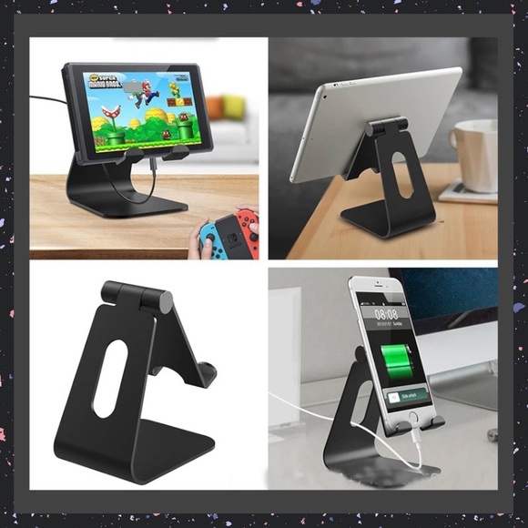 Black Metal Universal iPhone / Android Desk Stand - Picture 3 of 4
